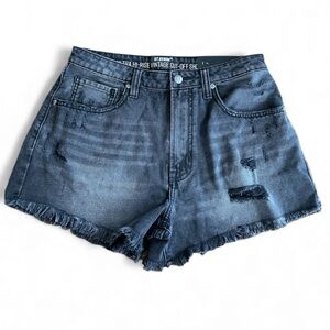 HOT TOPIC | Denim Ultra Hi-Rise Vintage Style Cut-Off Shorts